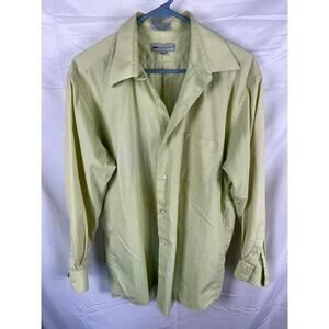 Boca Classics Green long Sleeve button down Mens Shirt sz L 16.5 32/33